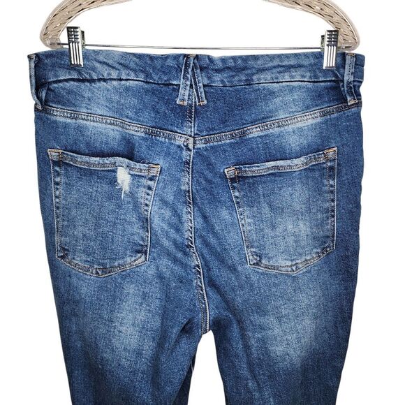 Good American ~ Good Waist High Rise Distressed Skinny Jeans Size 15 - Picture 9 of 11